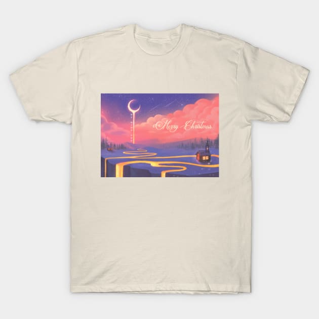 Christmas Sky T-Shirt by KucingKecil